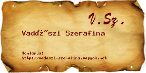 Vadászi Szerafina névjegykártya